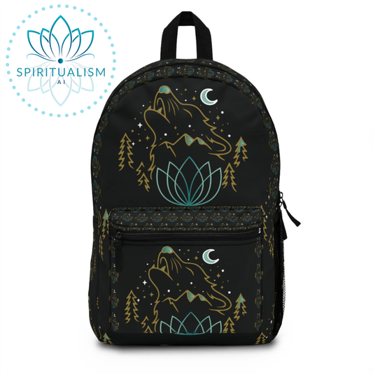 Celestial Wolf Backpack | Wolf Spirit Animal Bag | Spiritualism AI