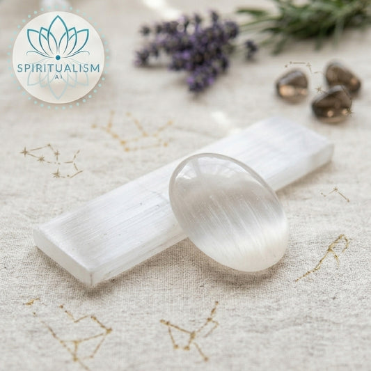 Selenite Bundle | Palm Stone + Slab | Crystal Cleansing Set | Stardust Market