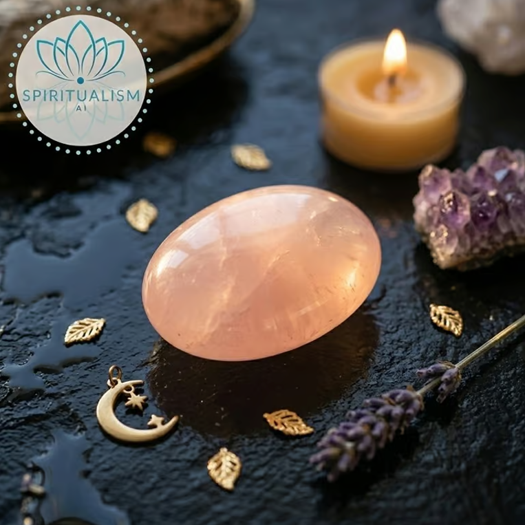 Rose Quartz Pebble Palm Stone | Love Crystal | Heart Chakra Stone | Stardust Market