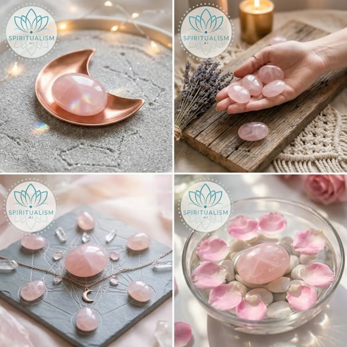 Rose Quartz Pebble Palm Stone | Love Crystal | Heart Chakra Stone | Stardust Market