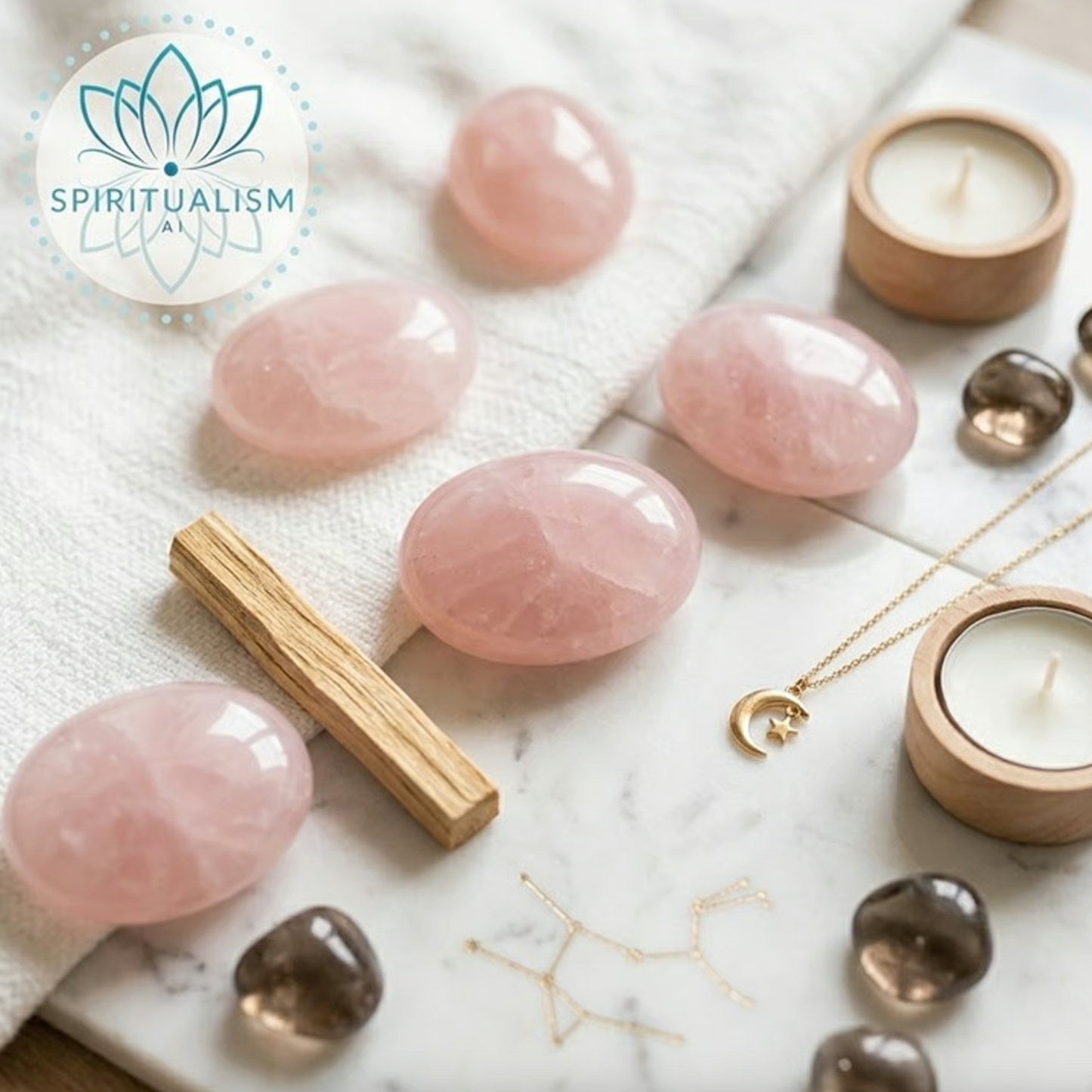Rose Quartz Pebble Palm Stone | Love Crystal | Heart Chakra Stone | Stardust Market