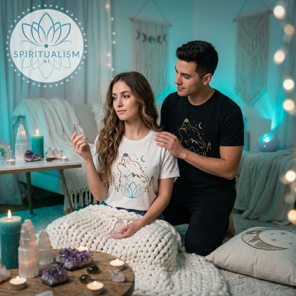 Celestial Wolf T-Shirt | Wolf Spirit Animal Tee | Spiritualism AI