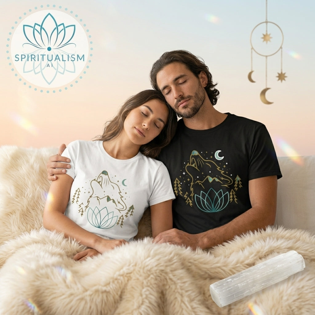 Celestial Wolf T-Shirt | Wolf Spirit Animal Tee | Spiritualism AI