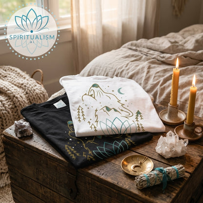 Celestial Wolf T-Shirt | Wolf Spirit Animal Tee | Spiritualism AI