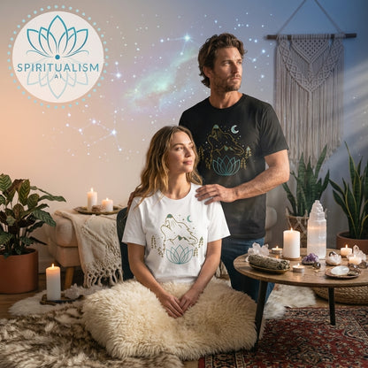 Celestial Wolf T-Shirt | Wolf Spirit Animal Tee | Spiritualism AI
