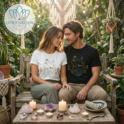 Celestial Wolf T-Shirt | Wolf Spirit Animal Tee | Spiritualism AI