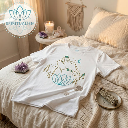 Celestial Wolf T-Shirt | Wolf Spirit Animal Tee | Spiritualism AI