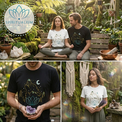 Celestial Wolf T-Shirt | Wolf Spirit Animal Tee | Spiritualism AI