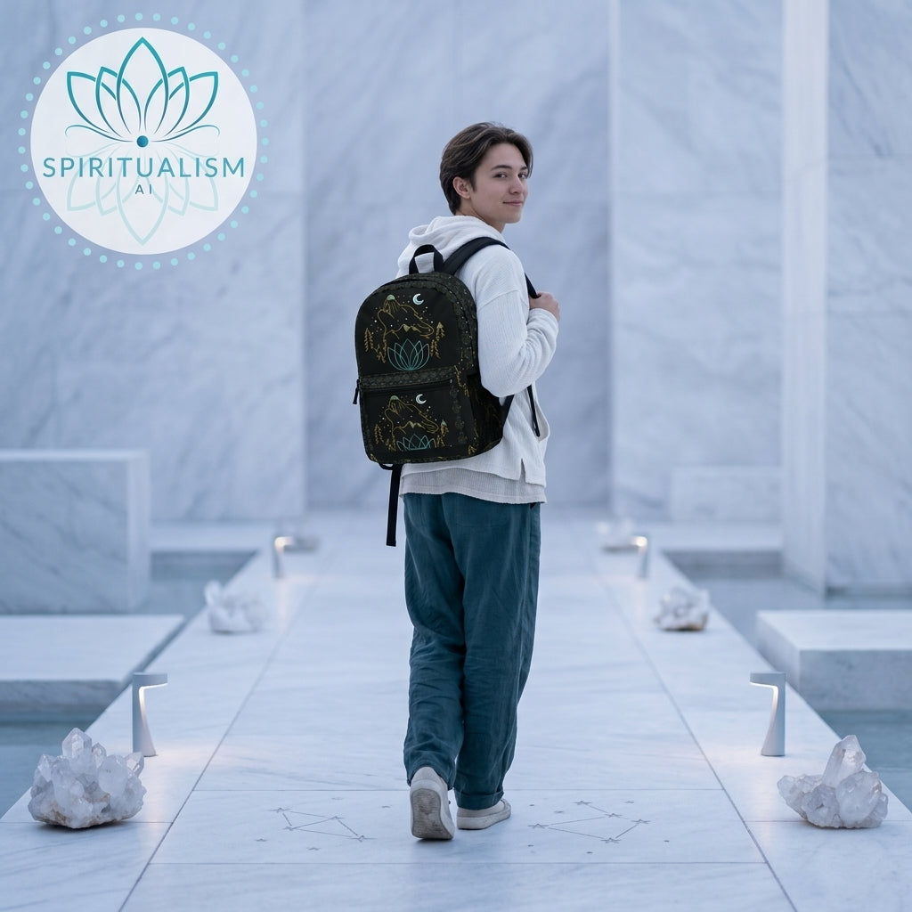 Celestial Wolf Backpack | Wolf Spirit Animal Bag | Spiritualism AI