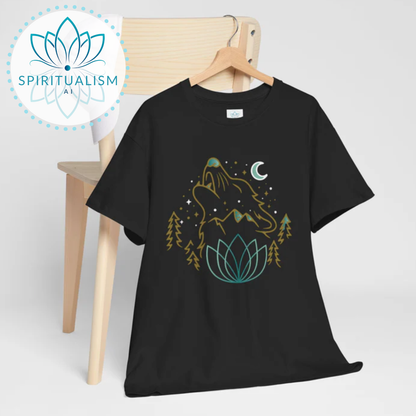 Celestial Wolf T-Shirt | Wolf Spirit Animal Tee | Spiritualism AI