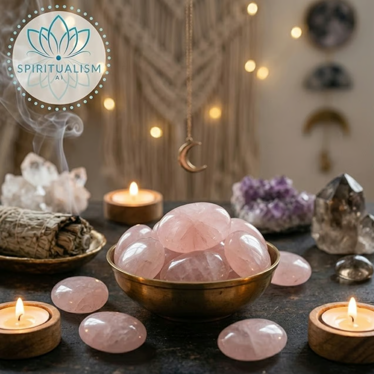 Rose Quartz Pebble Palm Stone | Love Crystal | Heart Chakra Stone | Stardust Market