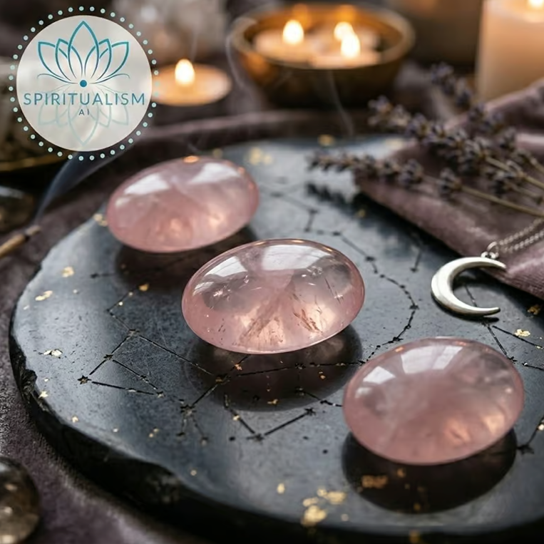 Rose Quartz Pebble Palm Stone | Love Crystal | Heart Chakra Stone | Stardust Market