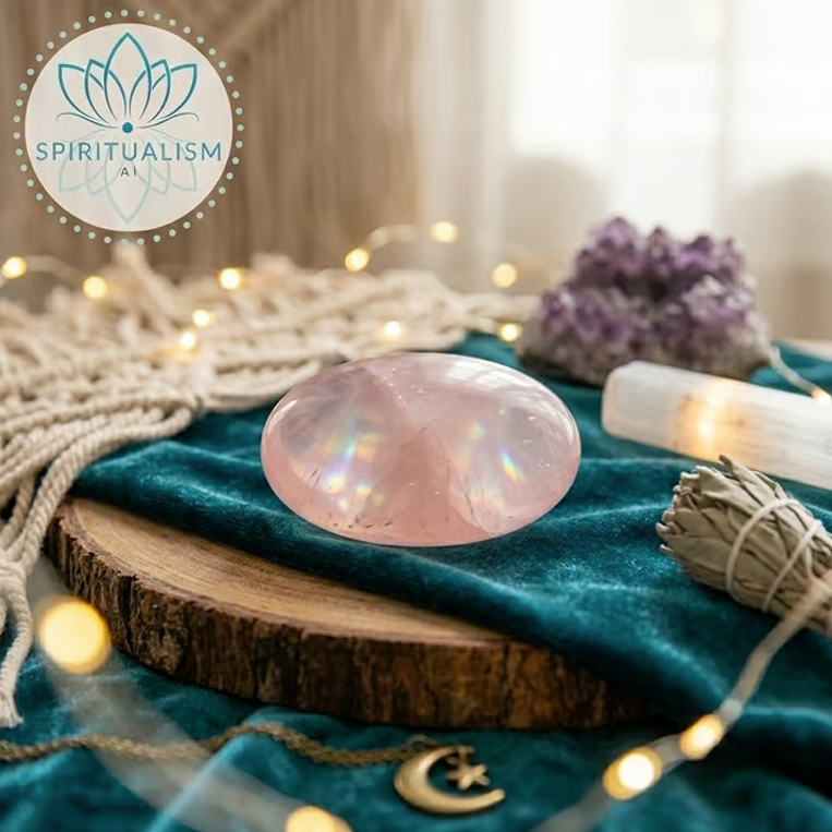 Rose Quartz Pebble Palm Stone | Love Crystal | Heart Chakra Stone | Stardust Market