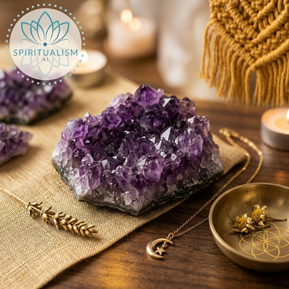 Amethyst A Grade Cluster | High Vibration Crystal | Altar Stone | Stardust Market