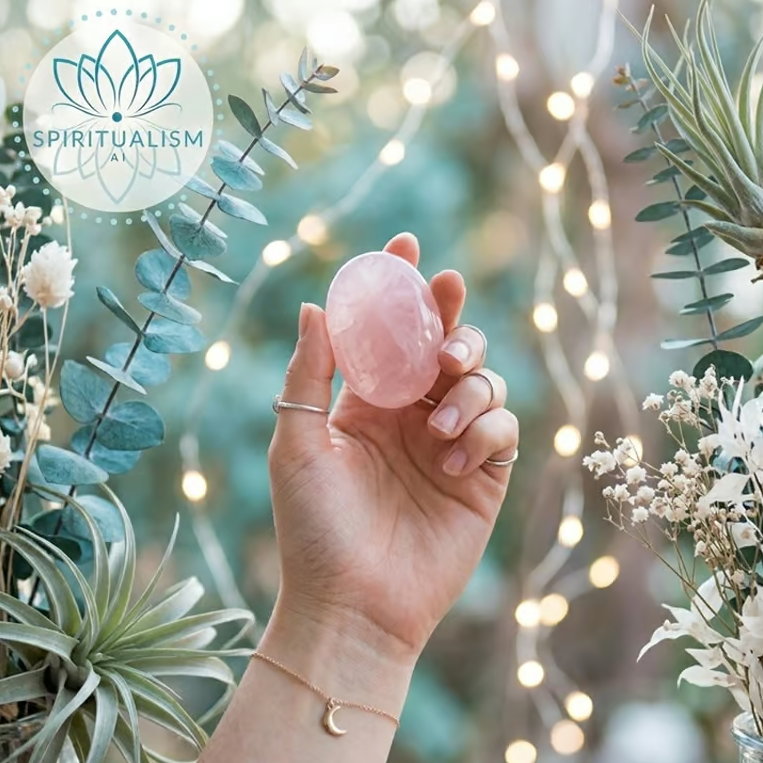 Rose Quartz Pebble Palm Stone | Love Crystal | Heart Chakra Stone | Stardust Market