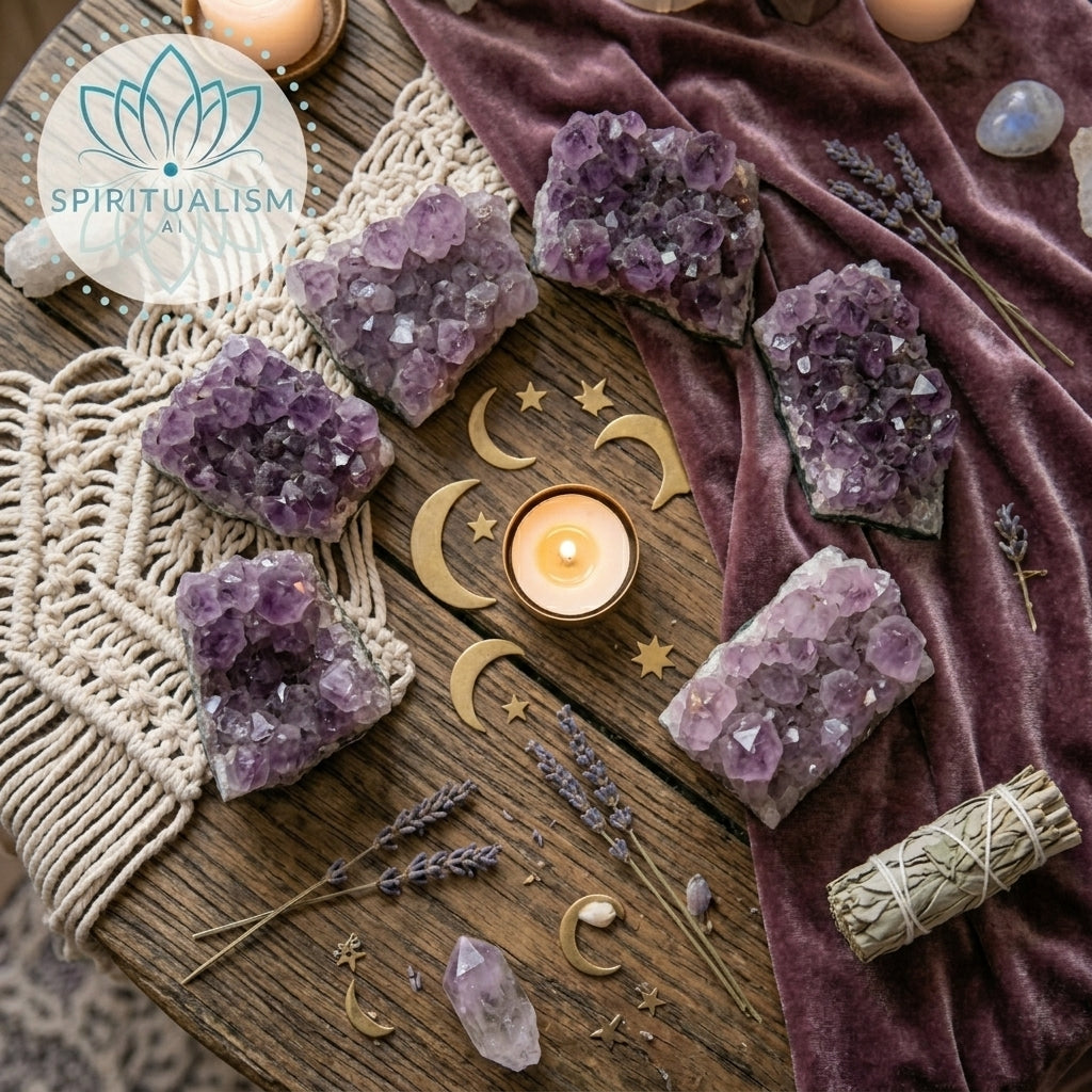 Amethyst B Grade Cluster | Natural Crystal | Altar Stone | Stardust Market
