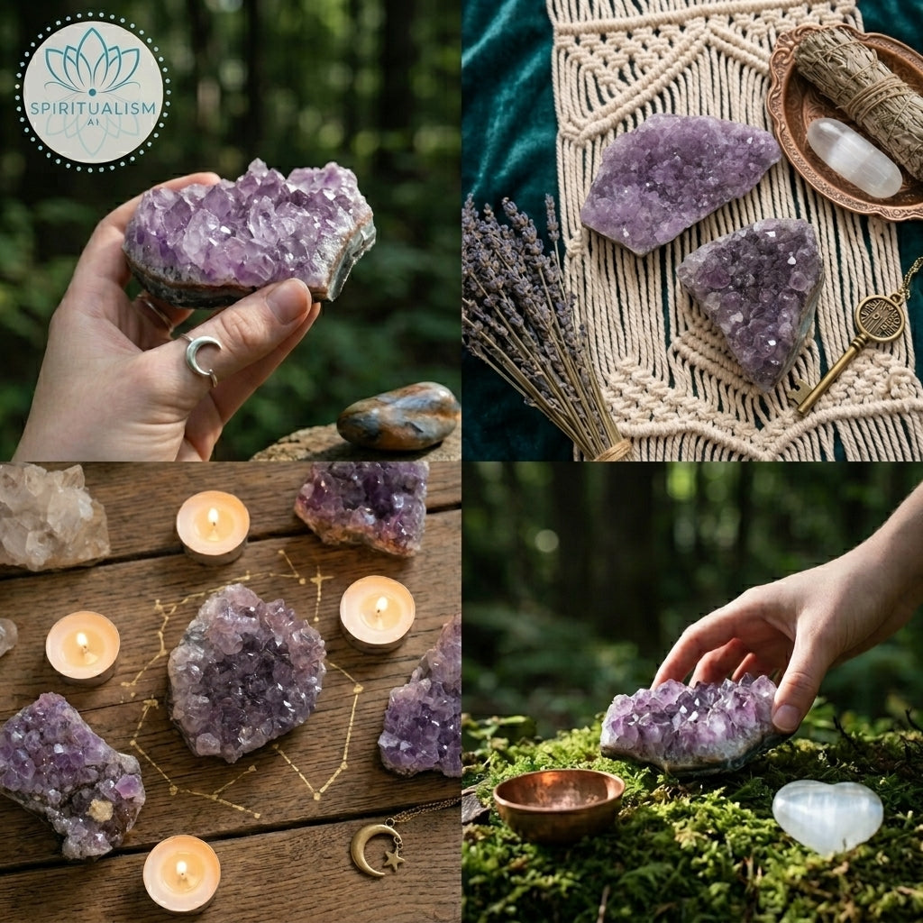 Amethyst B Grade Cluster | Natural Crystal | Altar Stone | Stardust Market