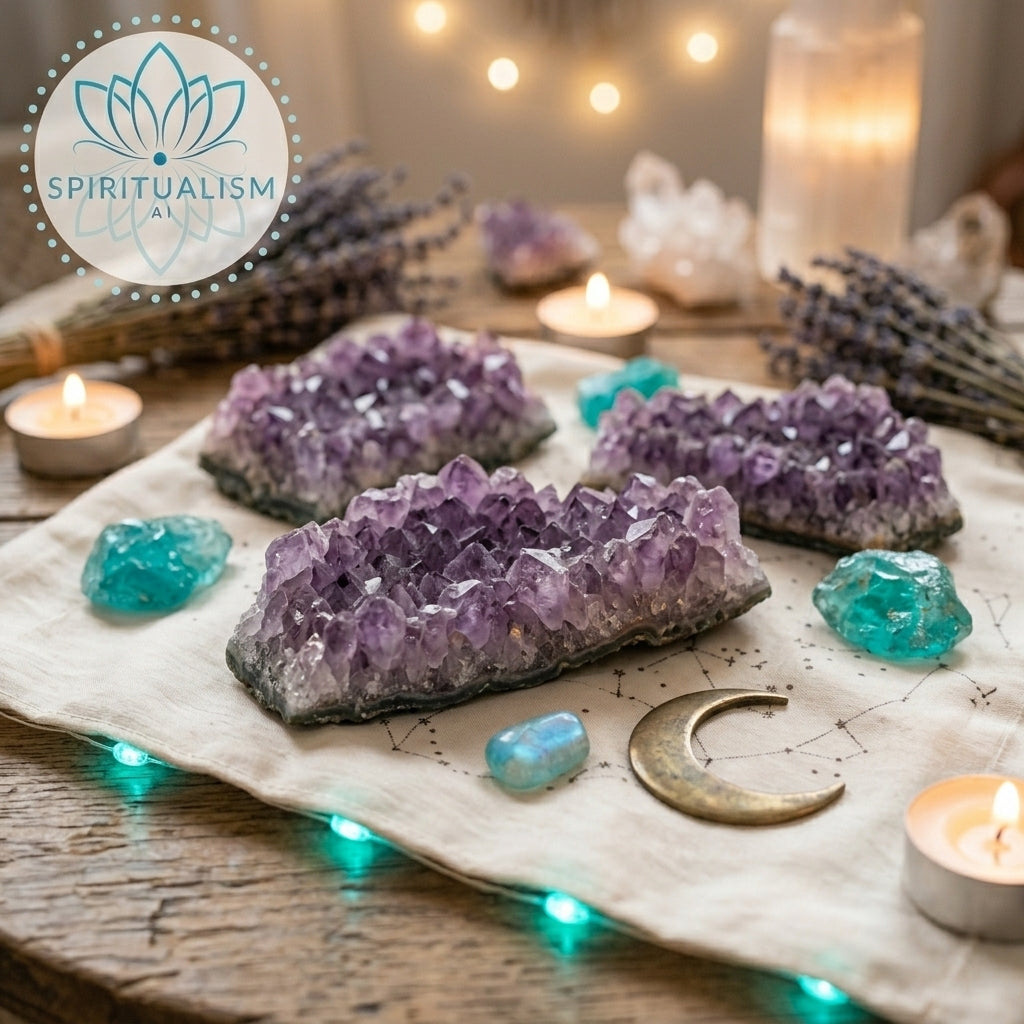 Amethyst B Grade Cluster | Natural Crystal | Altar Stone | Stardust Market