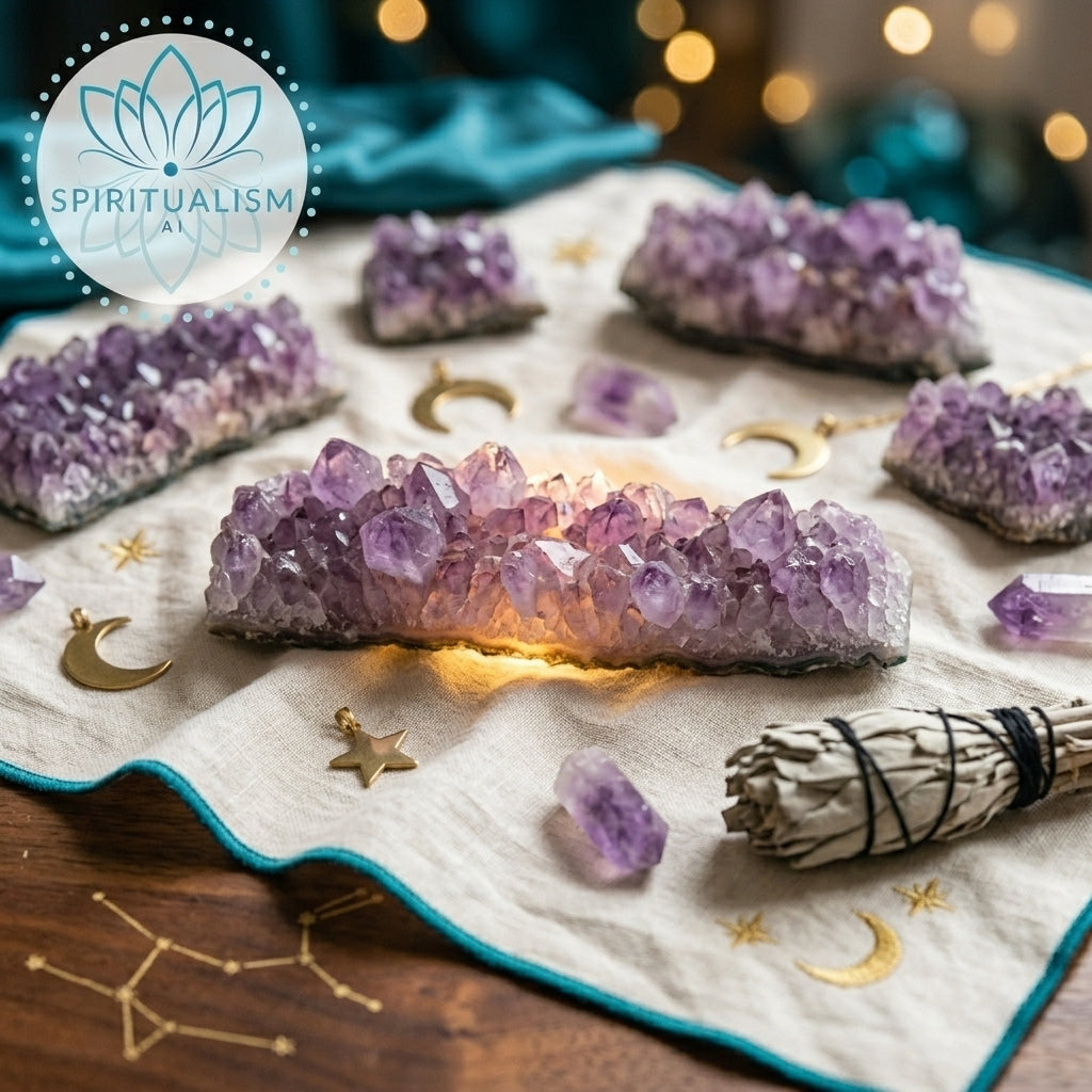 Amethyst B Grade Cluster | Natural Crystal | Altar Stone | Stardust Market