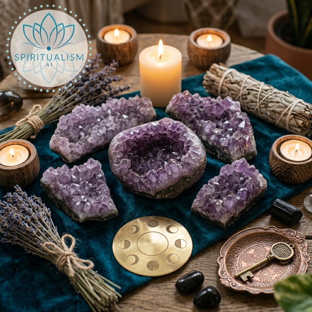 Amethyst B Grade Cluster | Natural Crystal | Altar Stone | Stardust Market