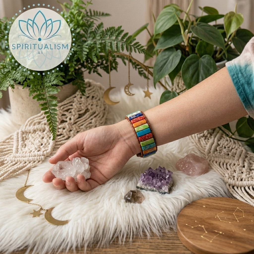 7 Chakra Imperial Jasper Bracelet | Natural Stone Leather Wrap | Spiritual Gift | Stardust Market