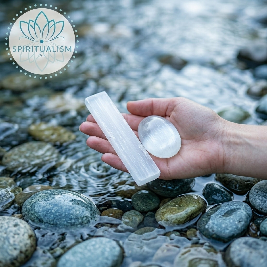 Selenite Bundle | Palm Stone + Slab | Crystal Cleansing Set | Stardust Market
