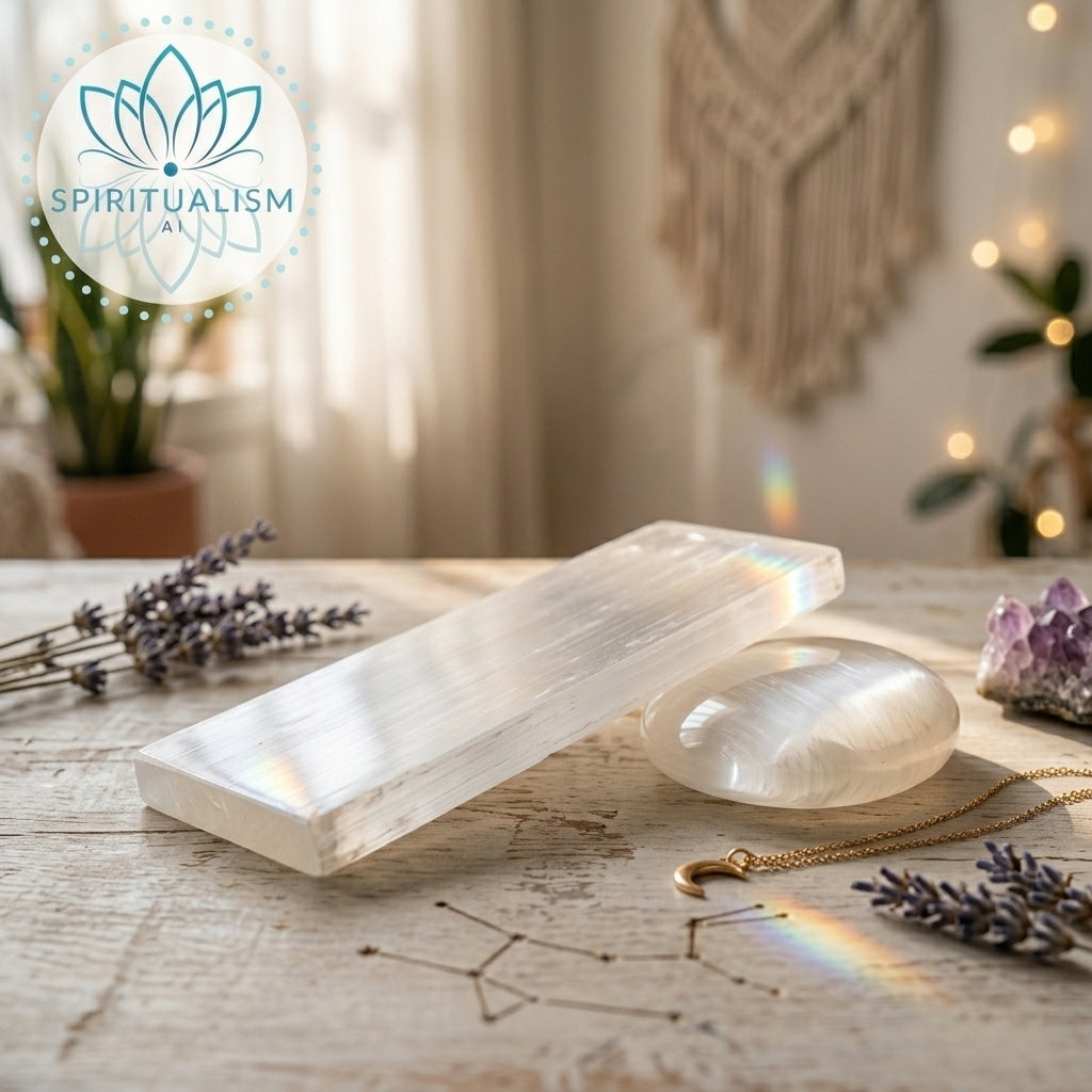 Selenite Bundle | Palm Stone + Slab | Crystal Cleansing Set | Stardust Market