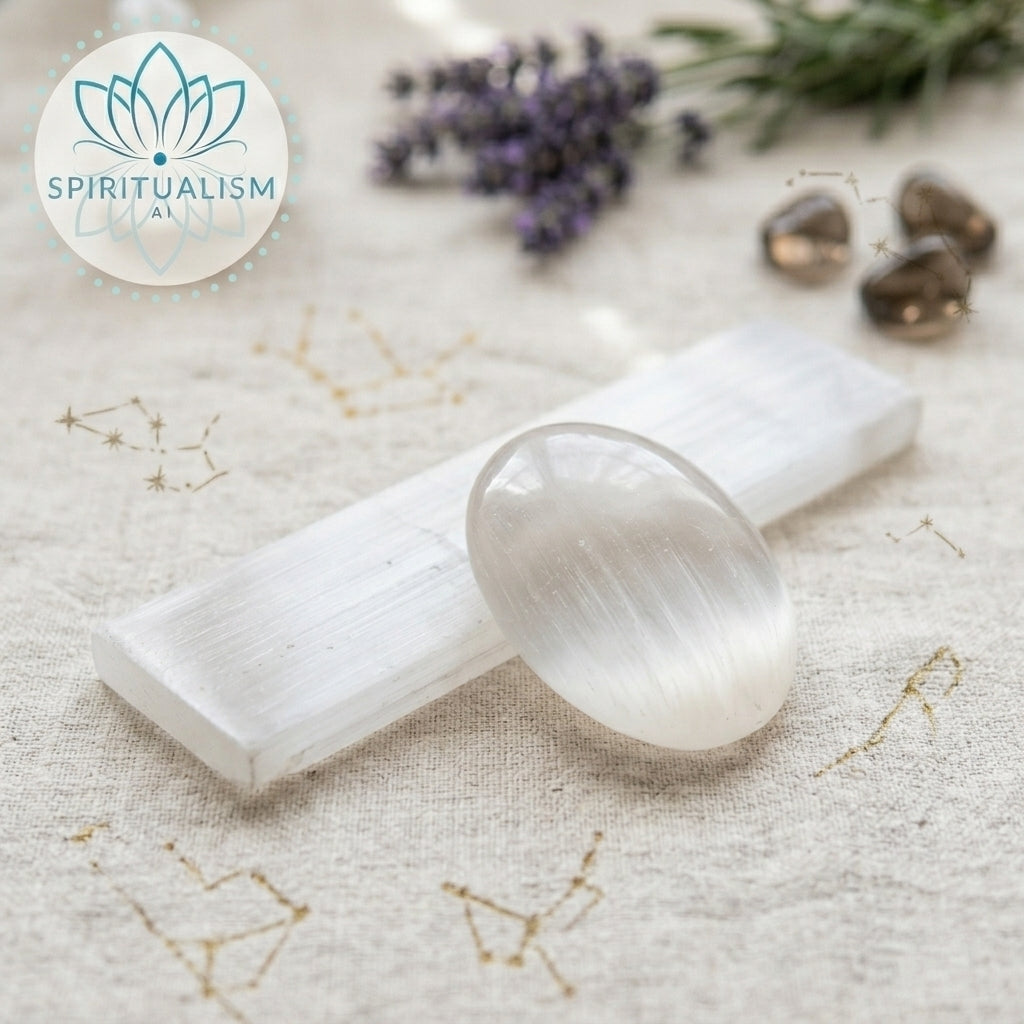 Selenite Bundle | Palm Stone + Slab | Crystal Cleansing Set | Stardust Market