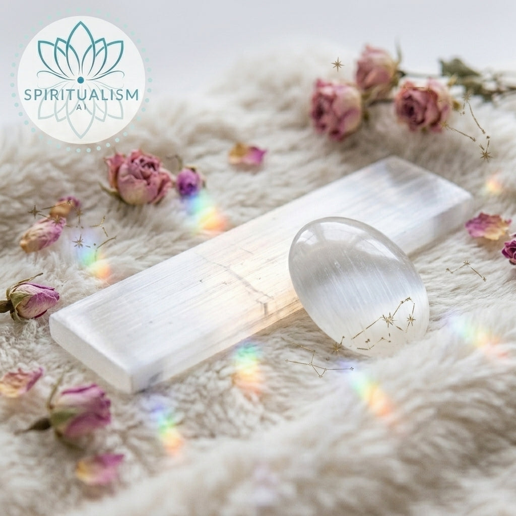 Selenite Bundle | Palm Stone + Slab | Crystal Cleansing Set | Stardust Market