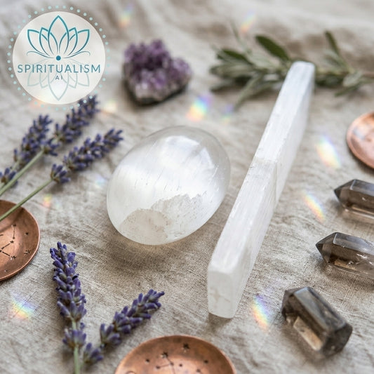 Selenite Bundle | Palm Stone + Slab | Crystal Cleansing Set | Stardust Market