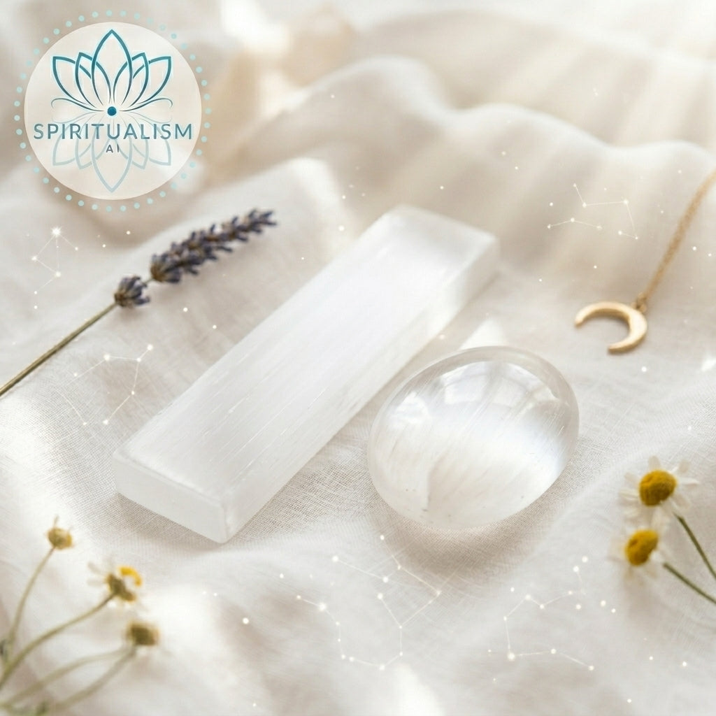 Selenite Bundle | Palm Stone + Slab | Crystal Cleansing Set | Stardust Market