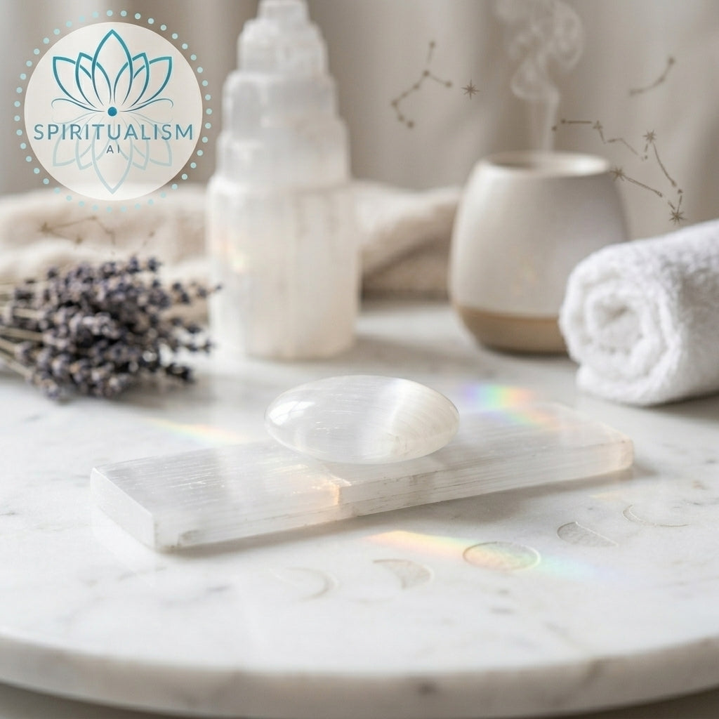 Selenite Bundle | Palm Stone + Slab | Crystal Cleansing Set | Stardust Market