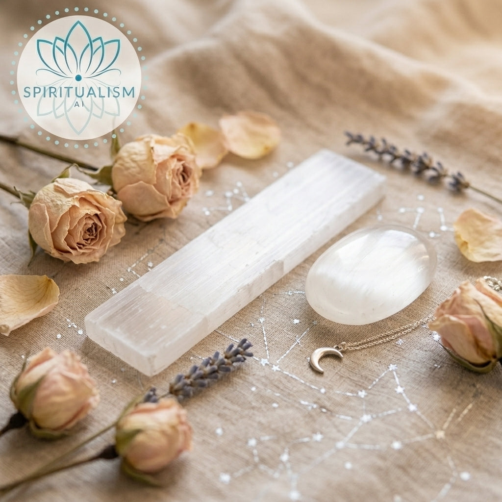 Selenite Bundle | Palm Stone + Slab | Crystal Cleansing Set | Stardust Market