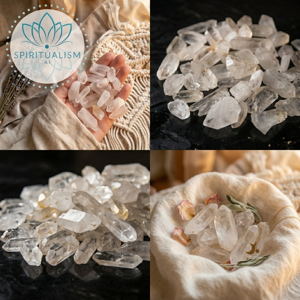 Clear Quartz Points | 5 Raw Crystal Points | Value Crystal Set | Stardust Market