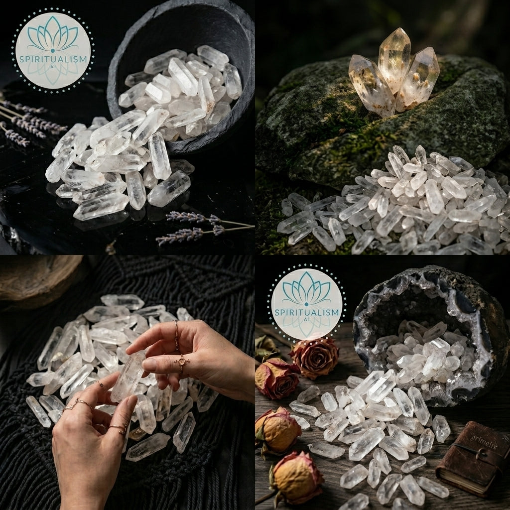 Clear Quartz Points | 5 Raw Crystal Points | Value Crystal Set | Stardust Market