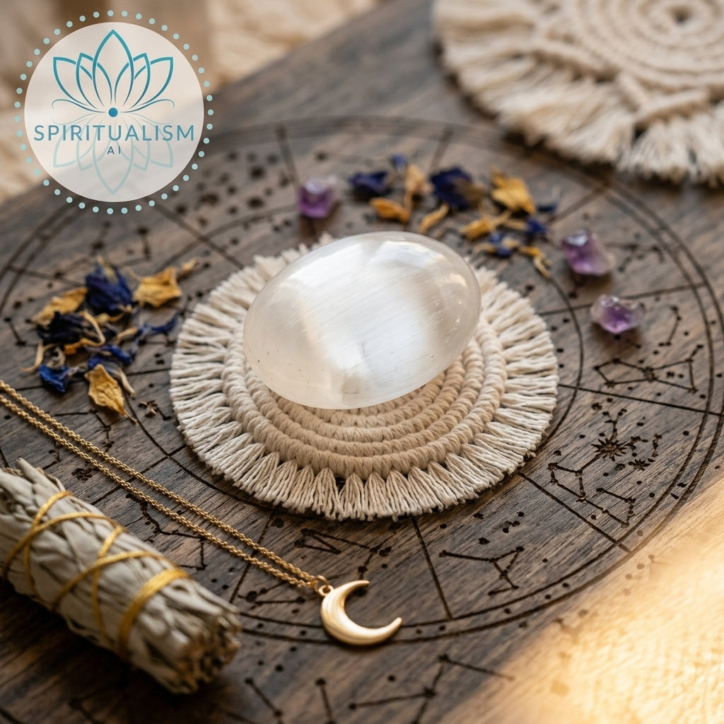 Selenite Palm Stone | Cleansing Crystal | Worry Stone | Stardust Market
