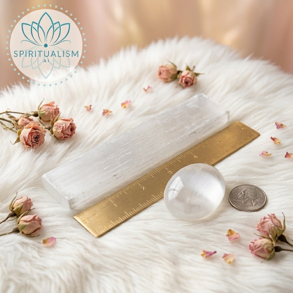 Selenite Bundle | Palm Stone + Slab | Crystal Cleansing Set | Stardust Market
