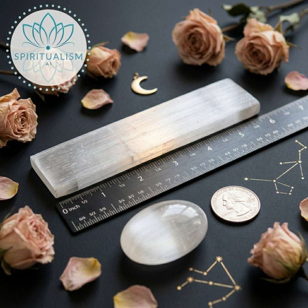 Selenite Bundle | Palm Stone + Slab | Crystal Cleansing Set | Stardust Market