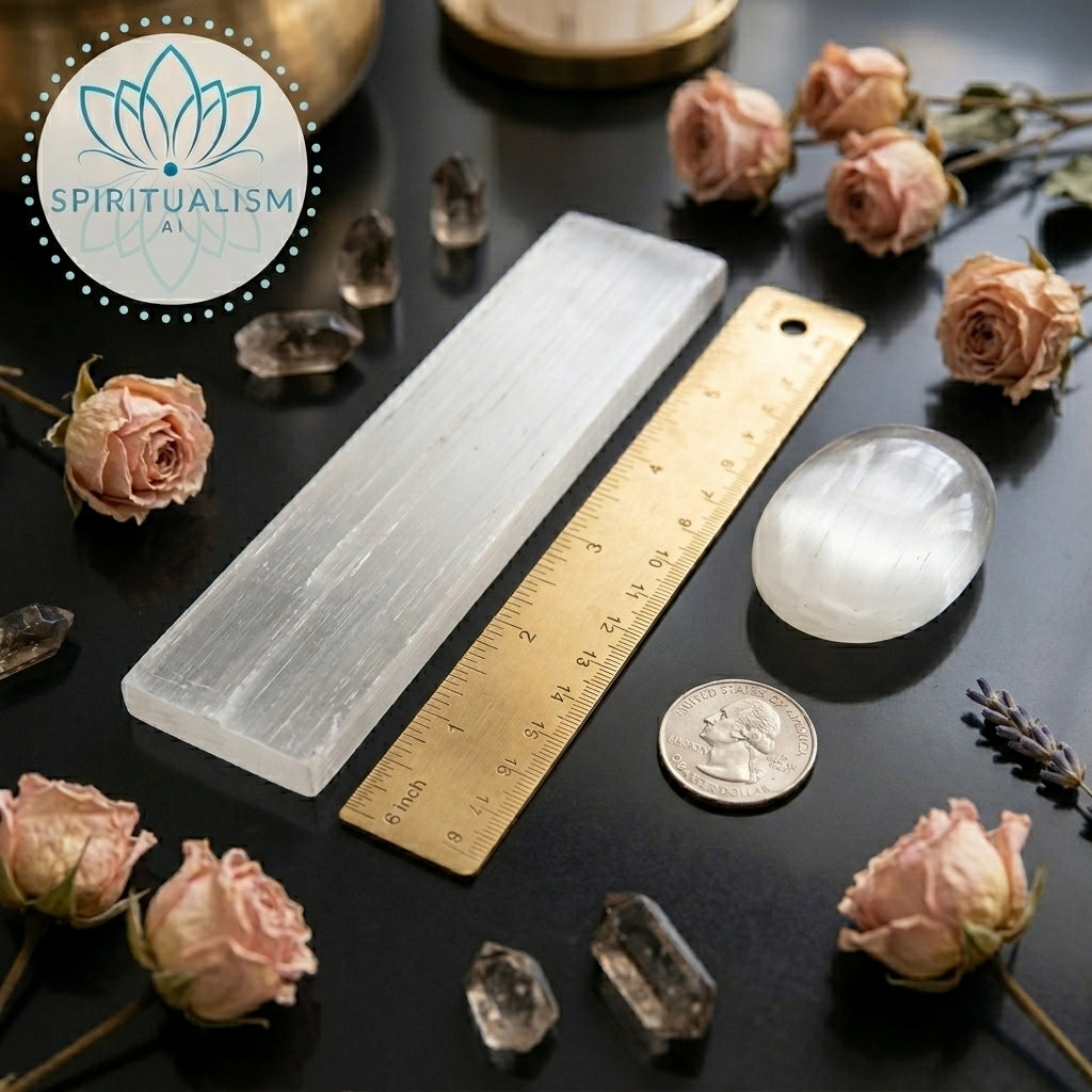 Selenite Bundle | Palm Stone + Slab | Crystal Cleansing Set | Stardust Market