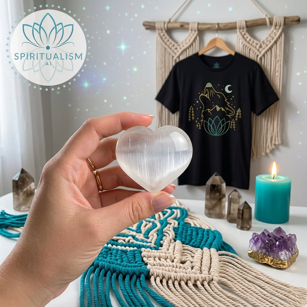 Large Selenite Heart | Cleansing Crystal | Heart Chakra Stone | Stardust Market