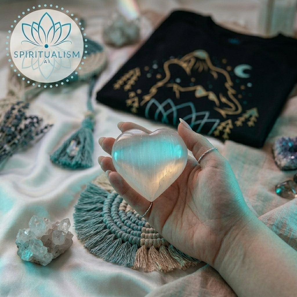 Large Selenite Heart | Cleansing Crystal | Heart Chakra Stone | Stardust Market