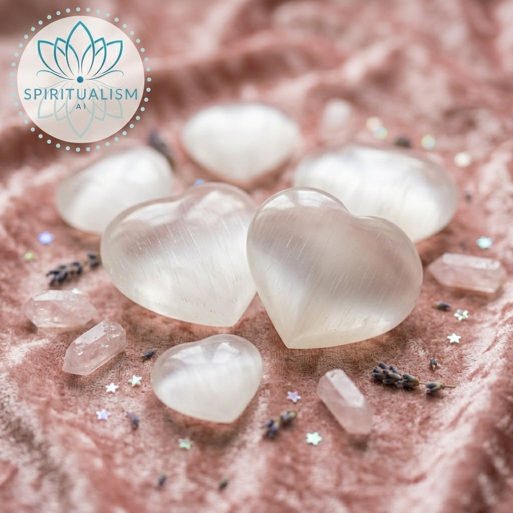 Large Selenite Heart | Cleansing Crystal | Heart Chakra Stone | Stardust Market
