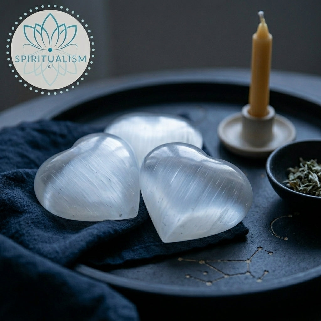 Large Selenite Heart | Cleansing Crystal | Heart Chakra Stone | Stardust Market