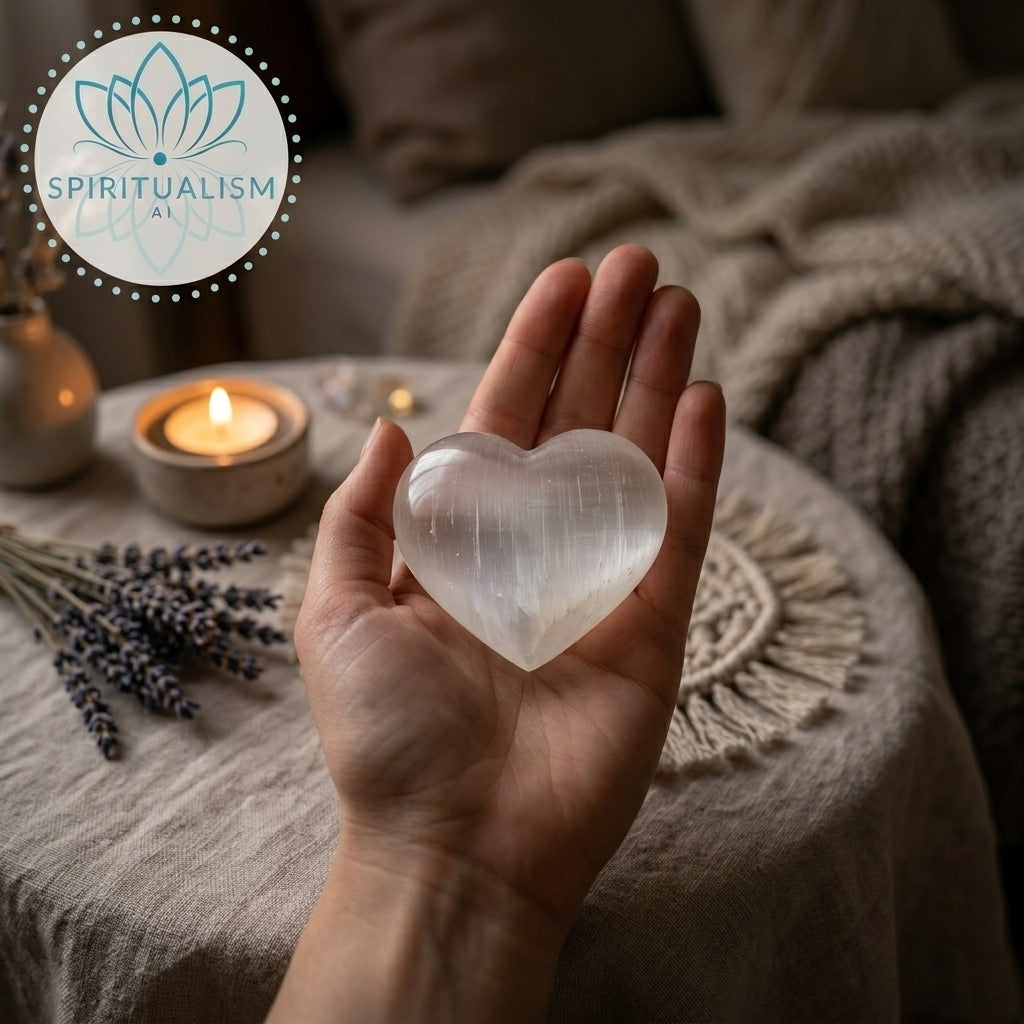 Large Selenite Heart | Cleansing Crystal | Heart Chakra Stone | Stardust Market