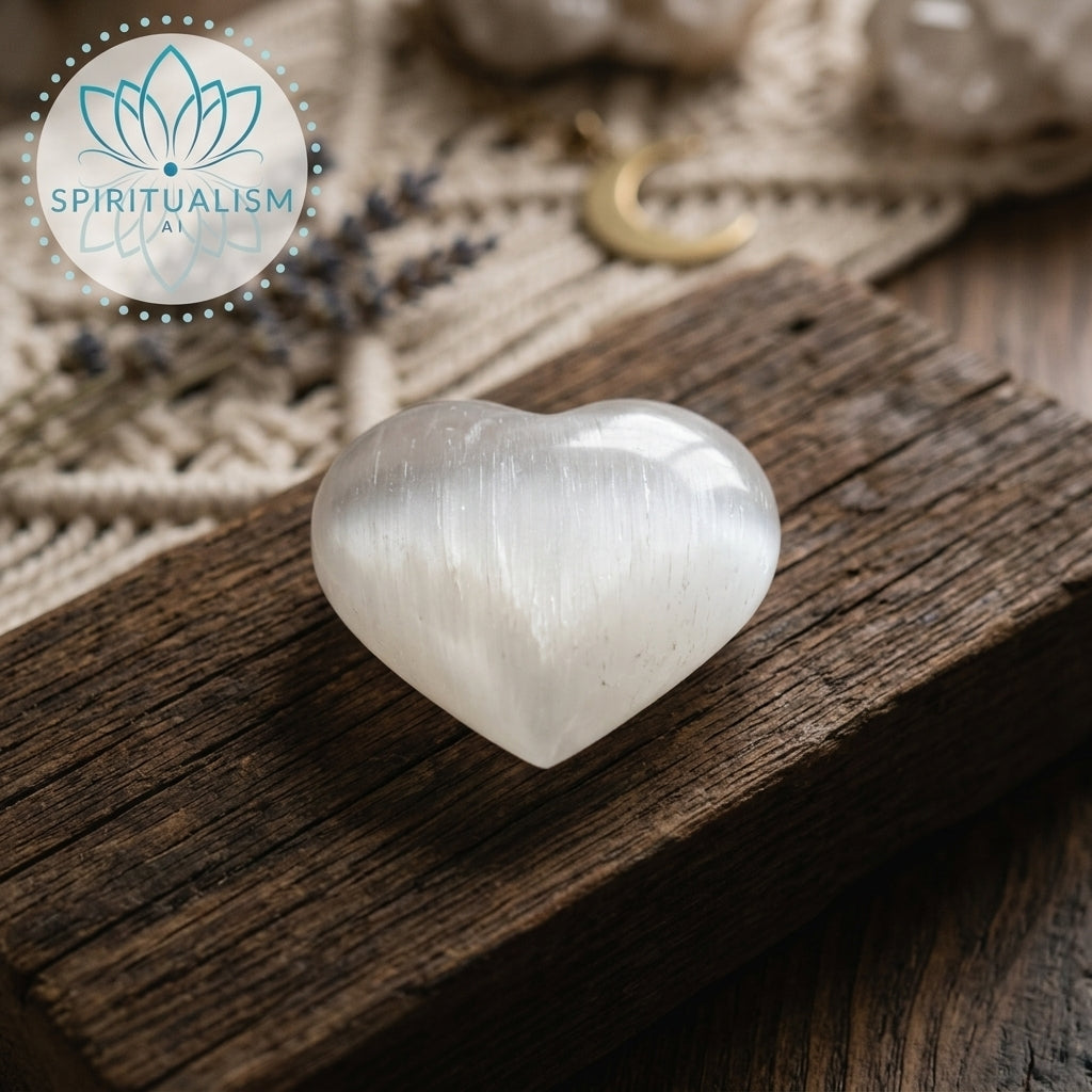 Large Selenite Heart | Cleansing Crystal | Heart Chakra Stone | Stardust Market
