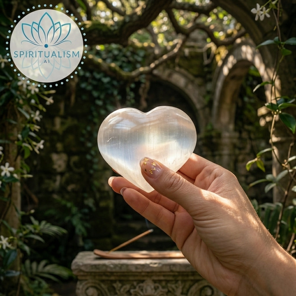 Large Selenite Heart | Cleansing Crystal | Heart Chakra Stone | Stardust Market