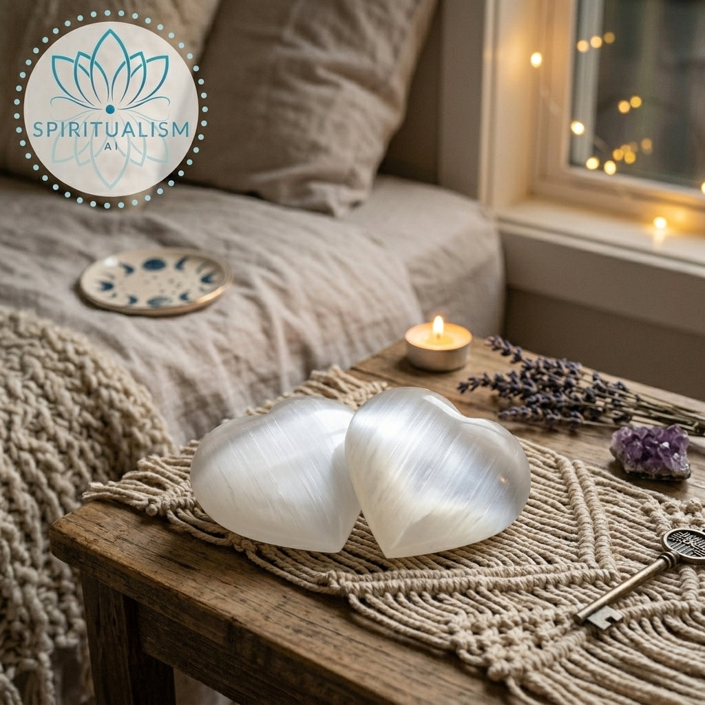 Large Selenite Heart | Cleansing Crystal | Heart Chakra Stone | Stardust Market