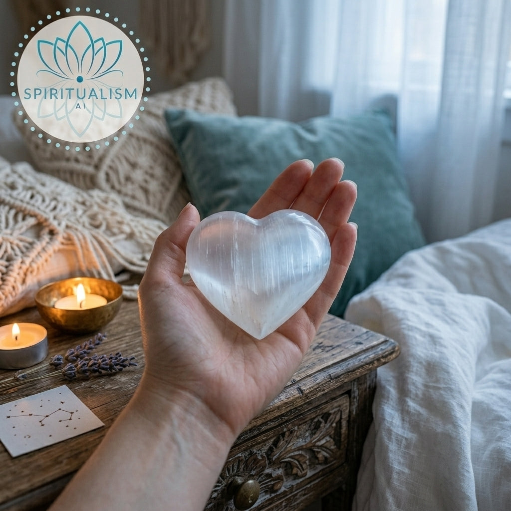 Large Selenite Heart | Cleansing Crystal | Heart Chakra Stone | Stardust Market