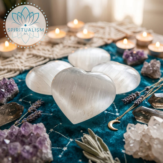 Large Selenite Heart | Cleansing Crystal | Heart Chakra Stone | Stardust Market