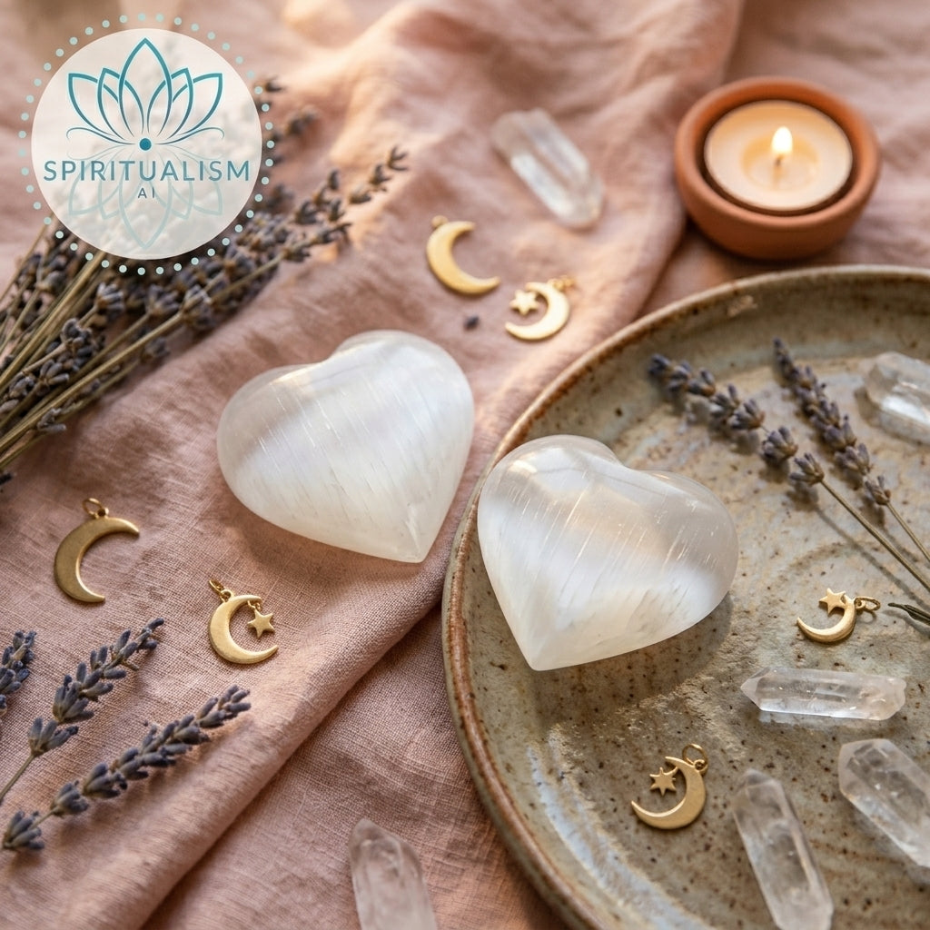 Large Selenite Heart | Cleansing Crystal | Heart Chakra Stone | Stardust Market